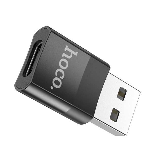 Фото - Перехідник HOCO UA17 USB Male to Type-C female USB2.0 adapter Black (6931474762009)