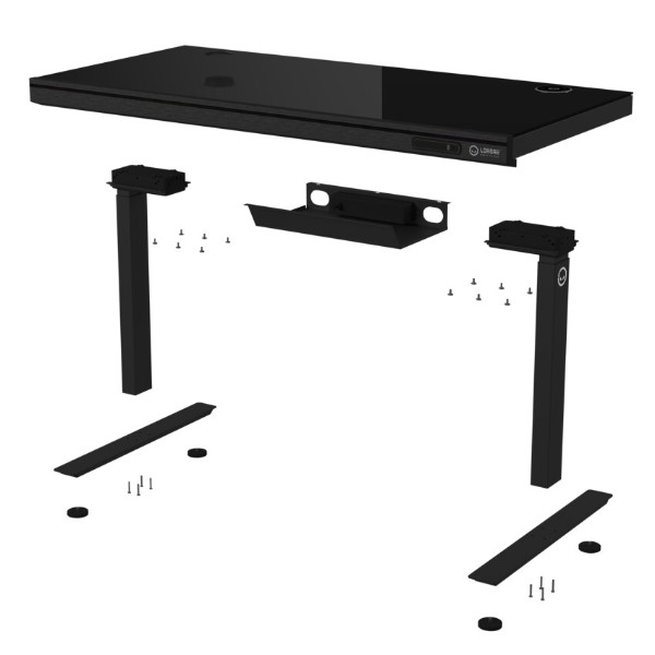 Фото - Стол компьютерный Lorgar PRO 80G Glass Black (LRG-DP80G)