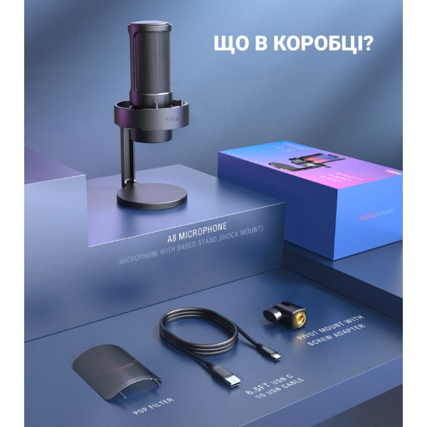 Фото - Микрофон для компьютера проводной Fifine A8