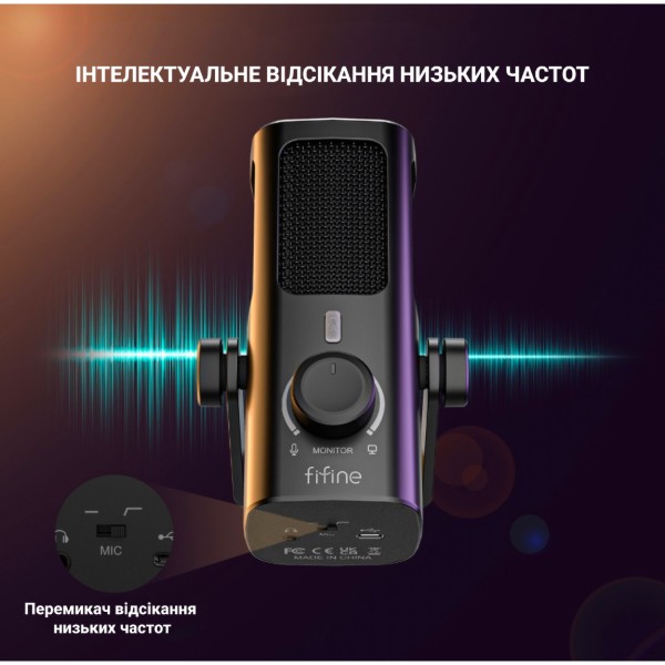 Фото - Микрофон для компьютера проводной Fifine Profile 3 USB Black