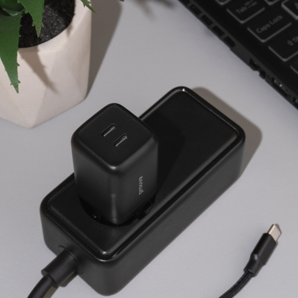 Фото - Мережевий зарядний пристрій Proove Silicone Power 40W (Type-C + Type-C) Black