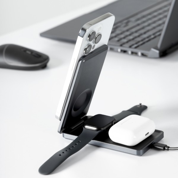 Фото - Беспроводное зарядное устройство Proove Metal Edge 3 in 1 Gray