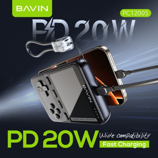 Фото - Батарея мобільна Bavin PC1200S 5000 mAh GAMING 20W Black (Y-PC1200S BK)