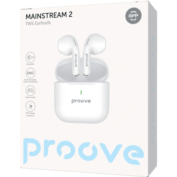 Фото - Навушники вкладиші бездротові TWS Proove Mainstream 2 TWS (APP) White (TWMS2001AP02)