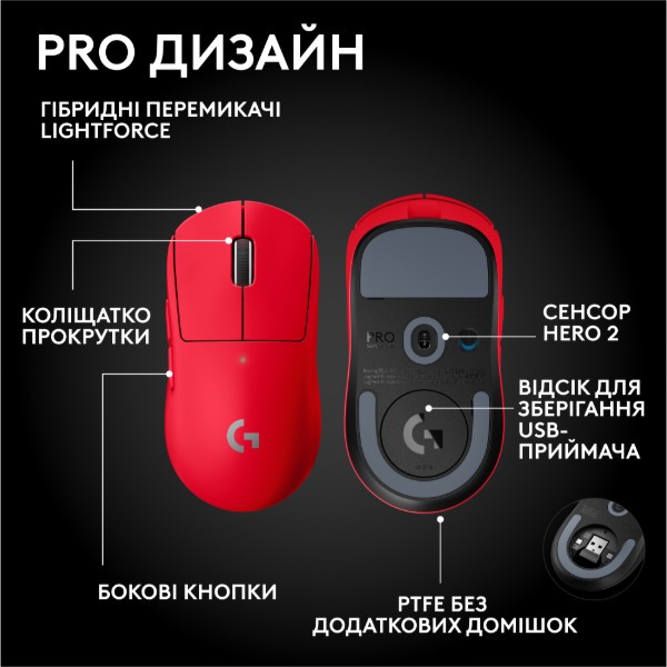 Фото - Мышь беспроводная игровая Logitech G Pro X Superlight 2 SE Lightspeed Red (910-007552)