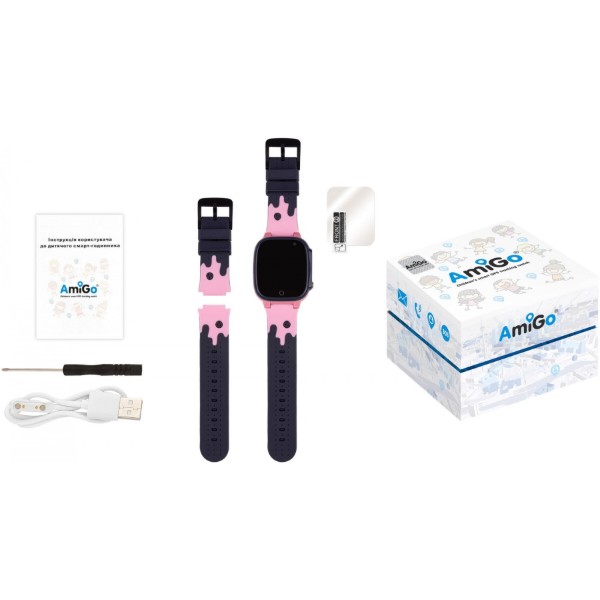 Фото - Детские часы AmiGo GO008 Milky GPS WIFI Pink