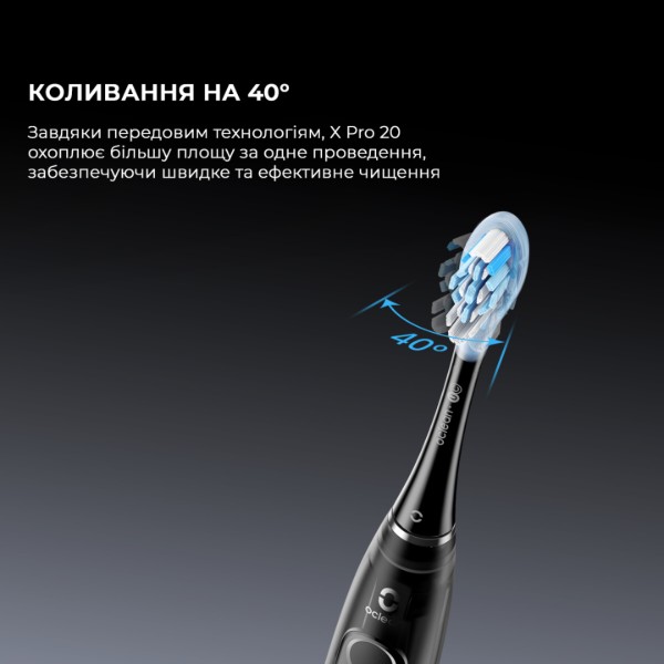 Фото - Зубна щітка електрична Oclean X Pro 20 Electric Toothbrush Black (6970810556940)