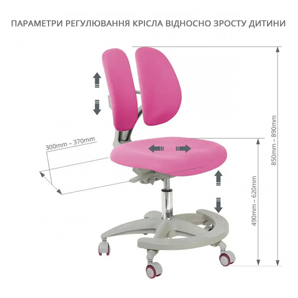 Фото - Крісло дитяче FunDesk Primo Pink