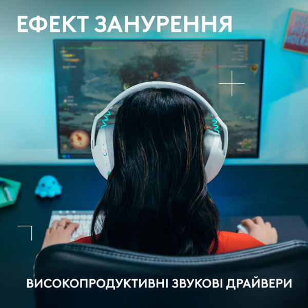 Фото - Гарнітура бездротова ігрова Logitech G321 LightSpeed White (981-001569)