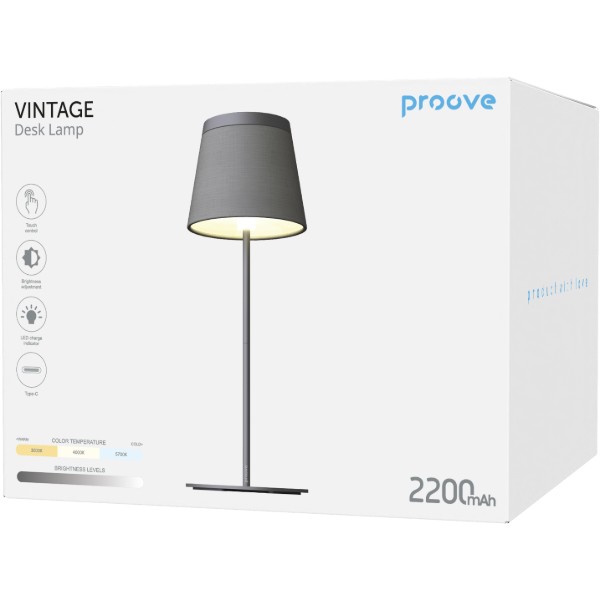 Фото - Настільна лампа Proove Vintage Black (NLPV05012001)