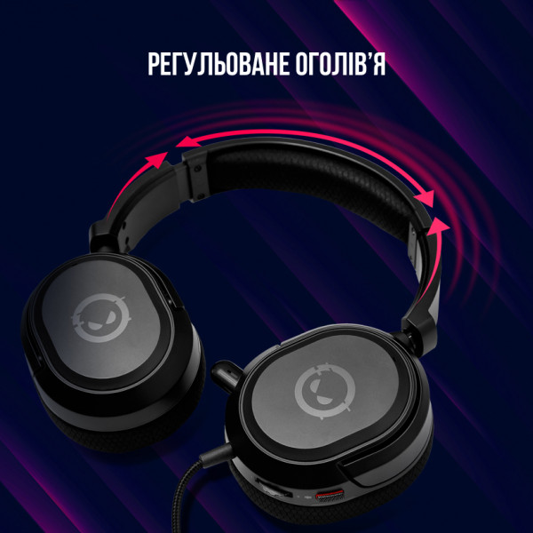 Фото - Гарнітура дротова ігрова Lorgar Kaya 360 Gaming 7.1 USB Black (LRG-GHS360)