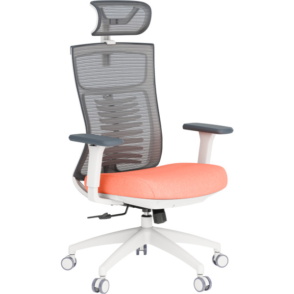 Фото - Крісло офісне OfficePro Balance (OC550-W-DG-OR) White/Dark Gray/Orange