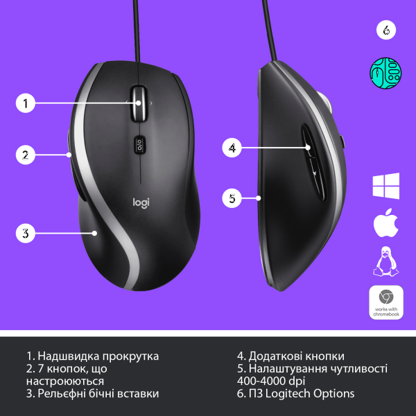 Фото - Мышь проводная Logitech M500s (910-005784)
