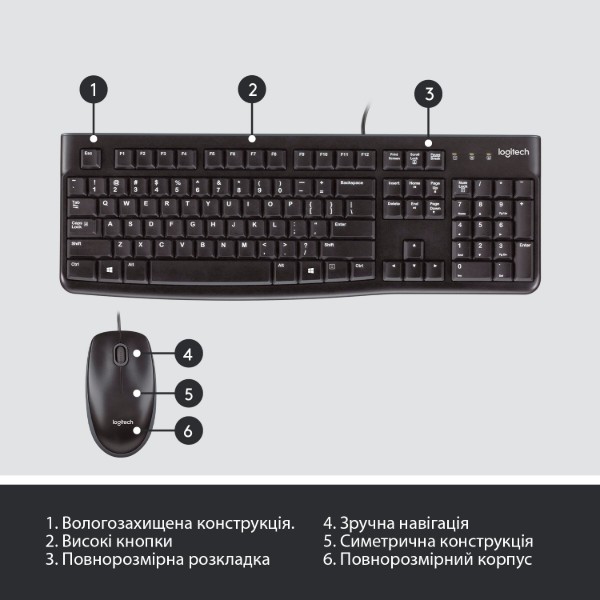 Фото - Клавиатура+мышь Logitech MK120 USB UA (920-002563)
