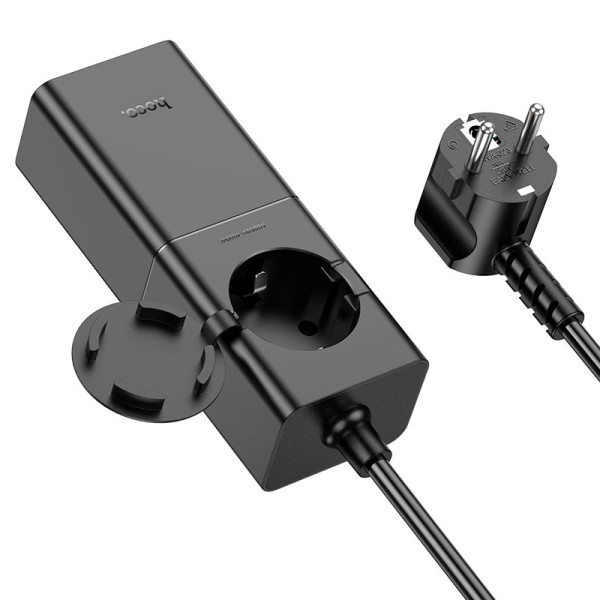 Фото - Сетевое зарядное устройство HOCO NS4 Sharp PD65W(2C1A) Black (6942007617352)