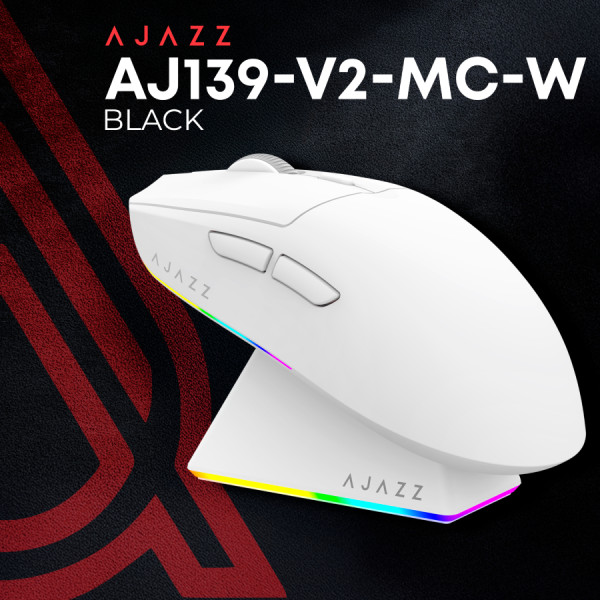 Фото - Миша бездротова ігрова Ajazz AJ139 V2 MC-3 Mod-White-Pixart  3311 (AJ139-V2-MC-W)