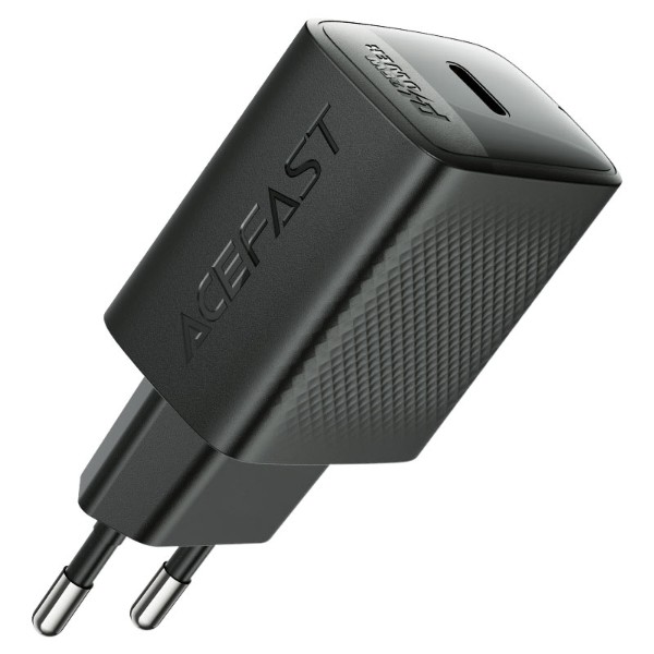 Фото - Мережевий зарядний пристрій AceFast A104 PD25W GaN single USB-C charger Black (6974316283355)