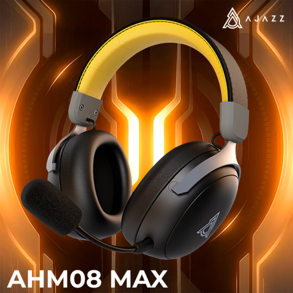 Фото - Гарнітура бездротова ігрова Ajazz AHM08 MAX 3-Mode Black (AHM08-MAX-BGY)