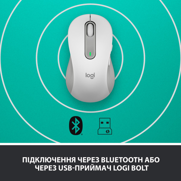 Фото - Мышь беспроводная Logitech Signature M650 L Left Wireless Mouse Off-White (910-006240)