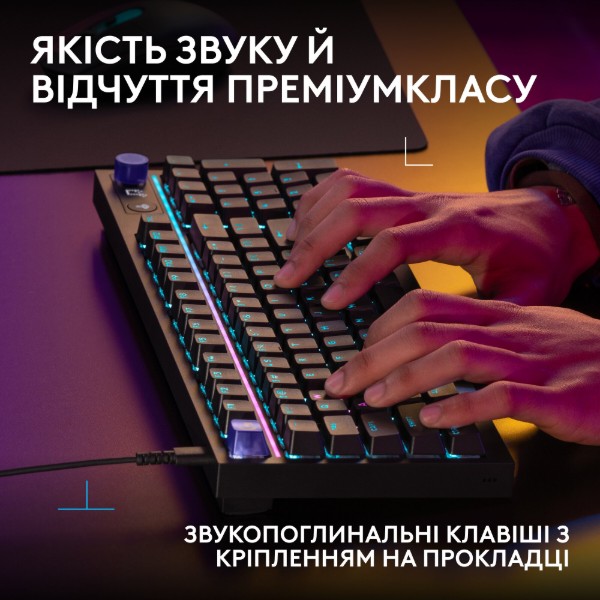 Фото - Клавіатура дротова ігрова Logitech G316 X 98 Black Tactile (920-014205)
