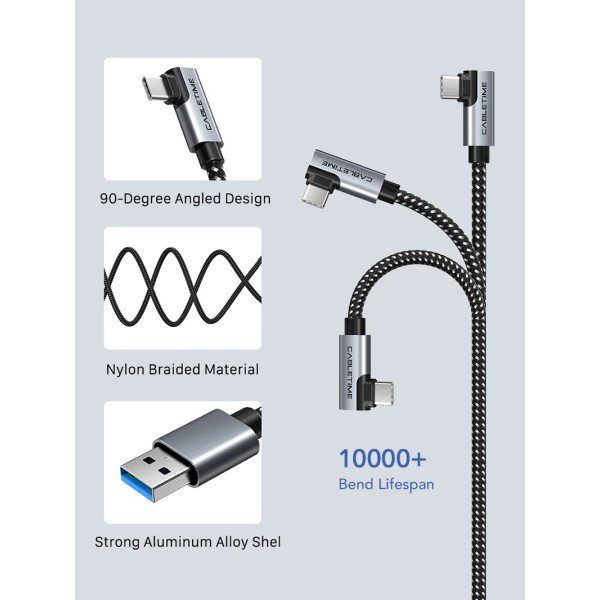 Фото - Кабель синхронізації даних Cabletime USB3.0 VR Oculus Quest 2 5 м (CA43P)