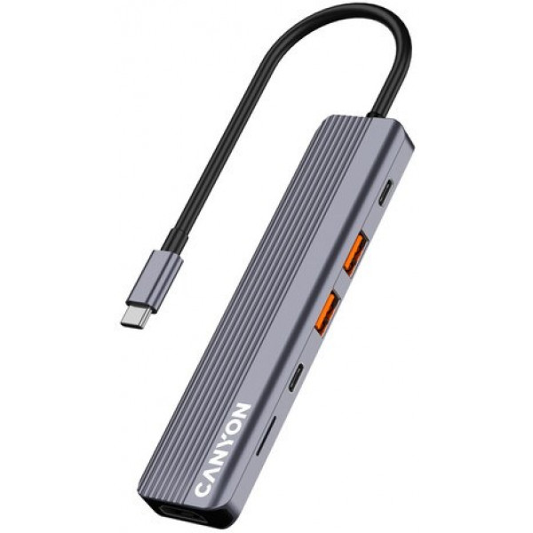 Фото - Хаб USB Canyon 6 port 4k USB-C Hub DS-17 (CNS-TDS17)