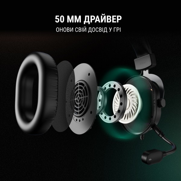 Фото - Гарнітура дротова ігрова Fifine Black RGB (H6)