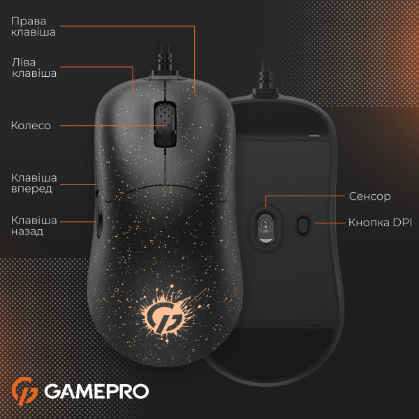 Фото - Миша дротова ігрова GamePro GM690D