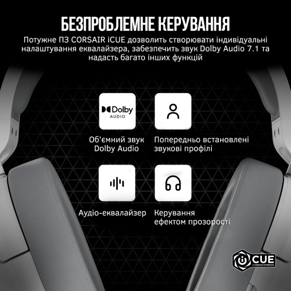 Фото - Гарнитура проводная игровая Corsair HS55 Surround Headset White (CA-9011266-EU)