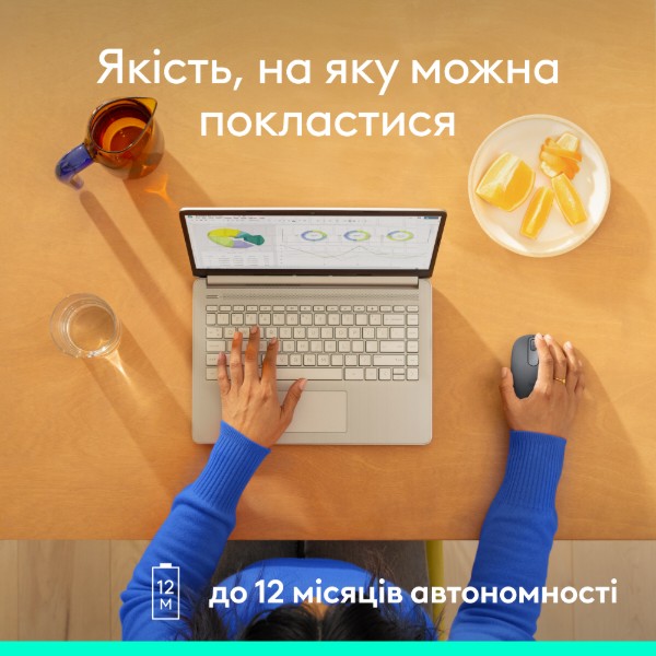Фото - Миша бездротова Logitech M196 Bluetooth Mouse Graphite (910-007459)