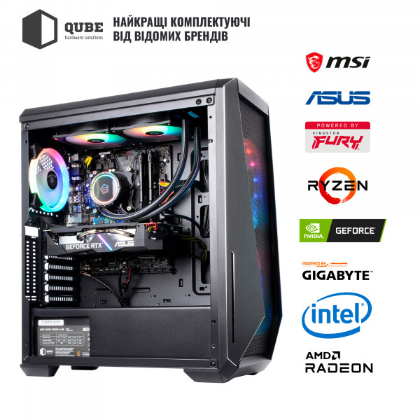 Фото - Системний блок QUBE QB i5 13600KF RTX 4070 Ti SUPER 16GB W1 3210 (i513600KFRTX4070TiSUPER16GBW13210)