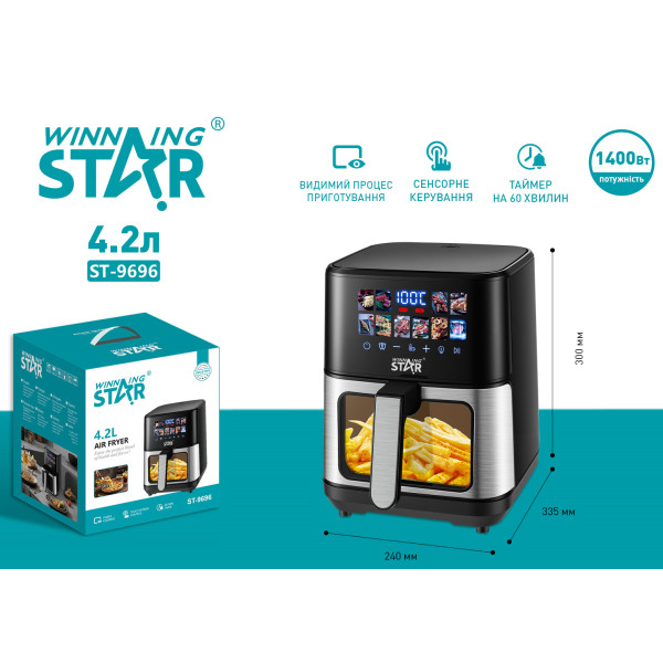 Фото - Мультипечь WinningStar Black-Silver (WNNGS-ST-9696-BKSL)