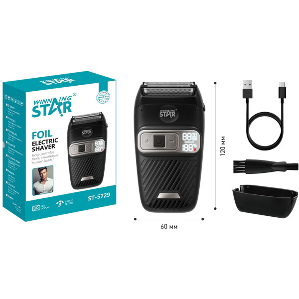 Фото - Бритва WinningStar ST-5729 Black (WNNGS-ST-5729-BK)