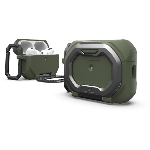 Фото - Чохол для навушників UAG for AirPods Pro Gen 3 2025 Olive Drab/Silver (104131117233)