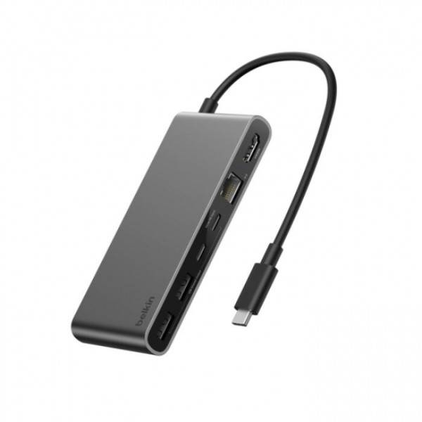 Фото - Хаб USB Belkin USB-C 8в1 Ethernet Multiport Dock (INC024HQSGY)