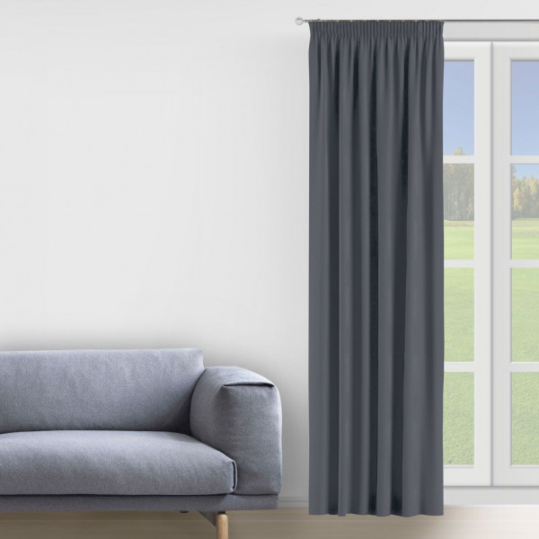 Фото - Портьєра Decorator Штора на тасьмі 200х275 темн.-сірий