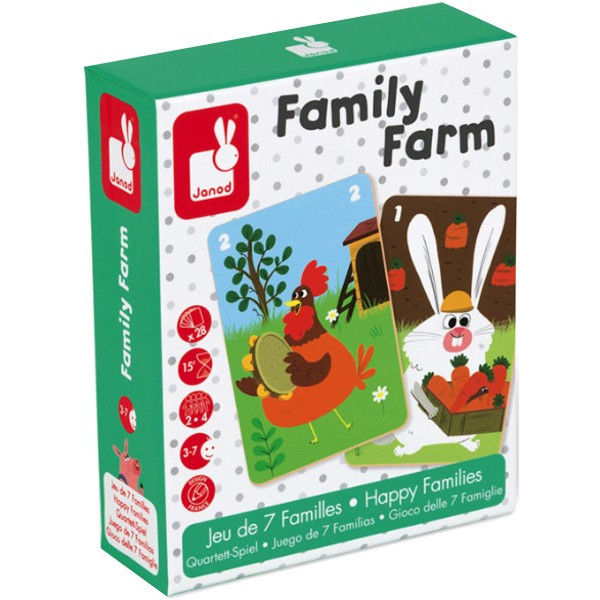 Фото - Настольная игра Janod Happy Families Ферма (J02756)