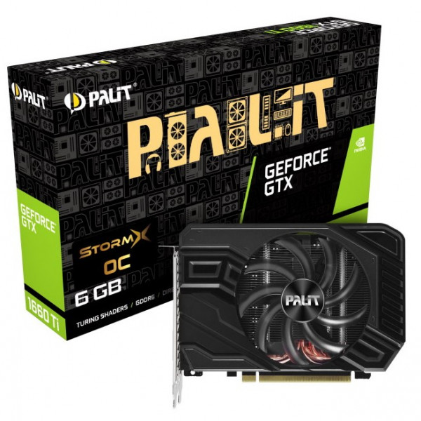 Фото - Відеокарта Palit GeForce GTX 1660 Ti StormX OC 6GB GDDR6 192bit (NE6166TS18J9-161F)