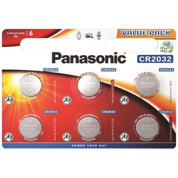 Фото - Батарейка тип CR2032 Panasonic CR 2032 BLI 6 LITHIUM