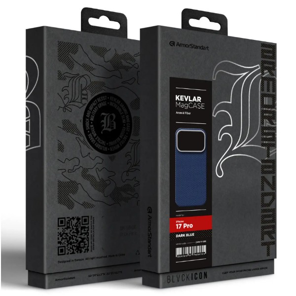 Фото - Чохол для смартфону Armorstandart BlackIcon Kevlar MagCase for Apple iPhone 17 Pro Dark Blue (ARM91400)