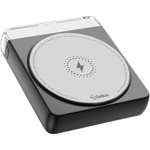 Фото - Батарея мобільна Gelius Avelon GP-PBW301 Magnetic Wireless Charge 15W 5000mAh Black (100989)