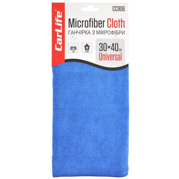 Фото - Автомобільна серветка CarLife 30x40 см синя (CC906)