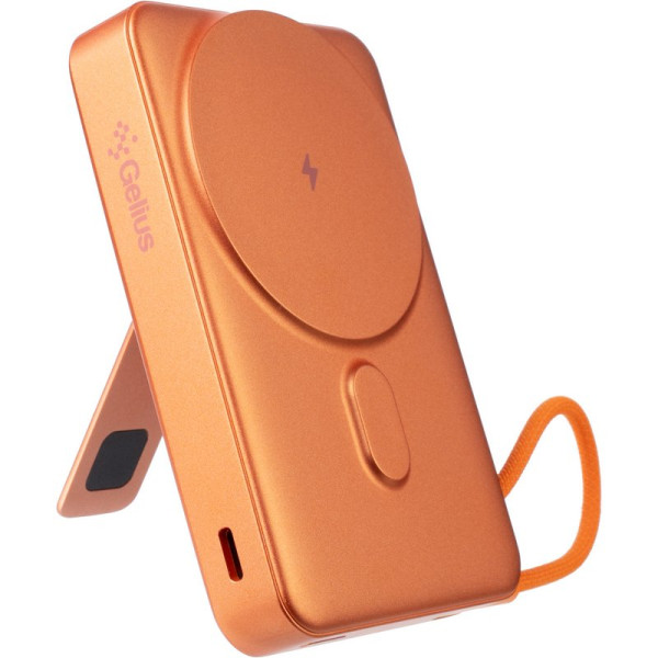 Фото - Батарея мобильная Gelius Fluxen Magnetic Wireless Charge Qi2 15W 10000mAh (GP-PBW120) Orange