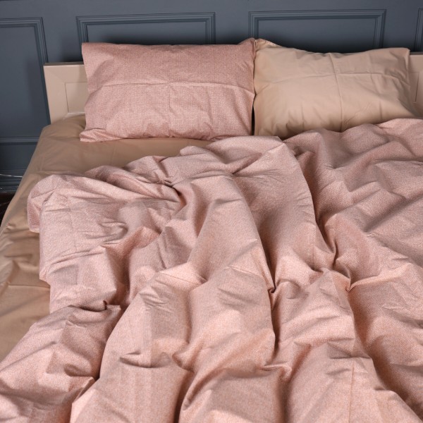 Фото - Комплект постельного белья MirSon King Size 220х240 см 22-1444 Gentle Peach Glow (2200012407066)