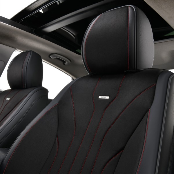Фото - Комплект накидок на сиденье автомобиля Beltex 5D Sierra black-red (BX90600)