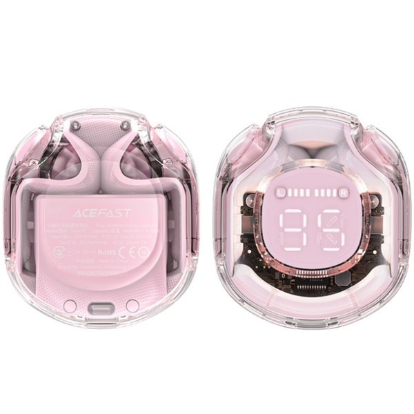 Фото - Навушники вкладиші бездротові TWS AceFast T8 lotus pink (6974316282242)