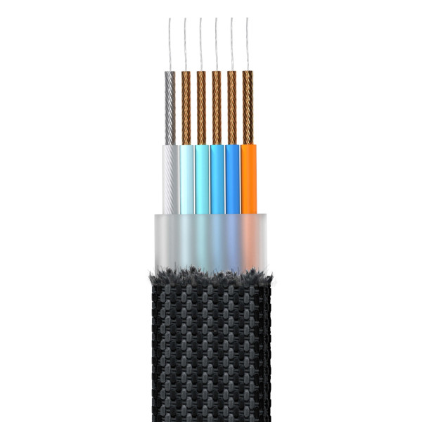 Фото - Кабель синхронізації даних Rolling Square 6in1, inCharge XL 3 м Black (XLL01R)