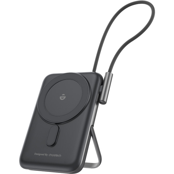 Фото - Батарея мобільна Choetech Magnetic Wireless 10000mAh 20W Black (B735-CCBK)