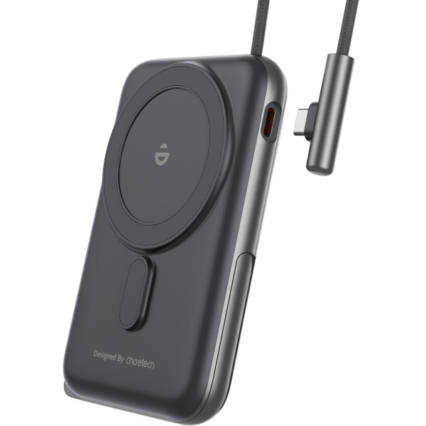Фото - Батарея мобільна Choetech Magnetic Wireless 10000mAh 20W Black (B735-CCBK)