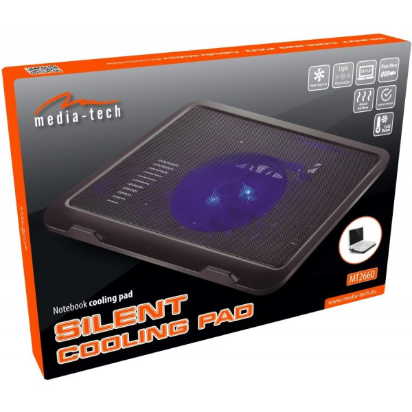 Фото - Подставка под ноутбук охлаждающая Media-Tech Silent Cooling Pad (MT2660)